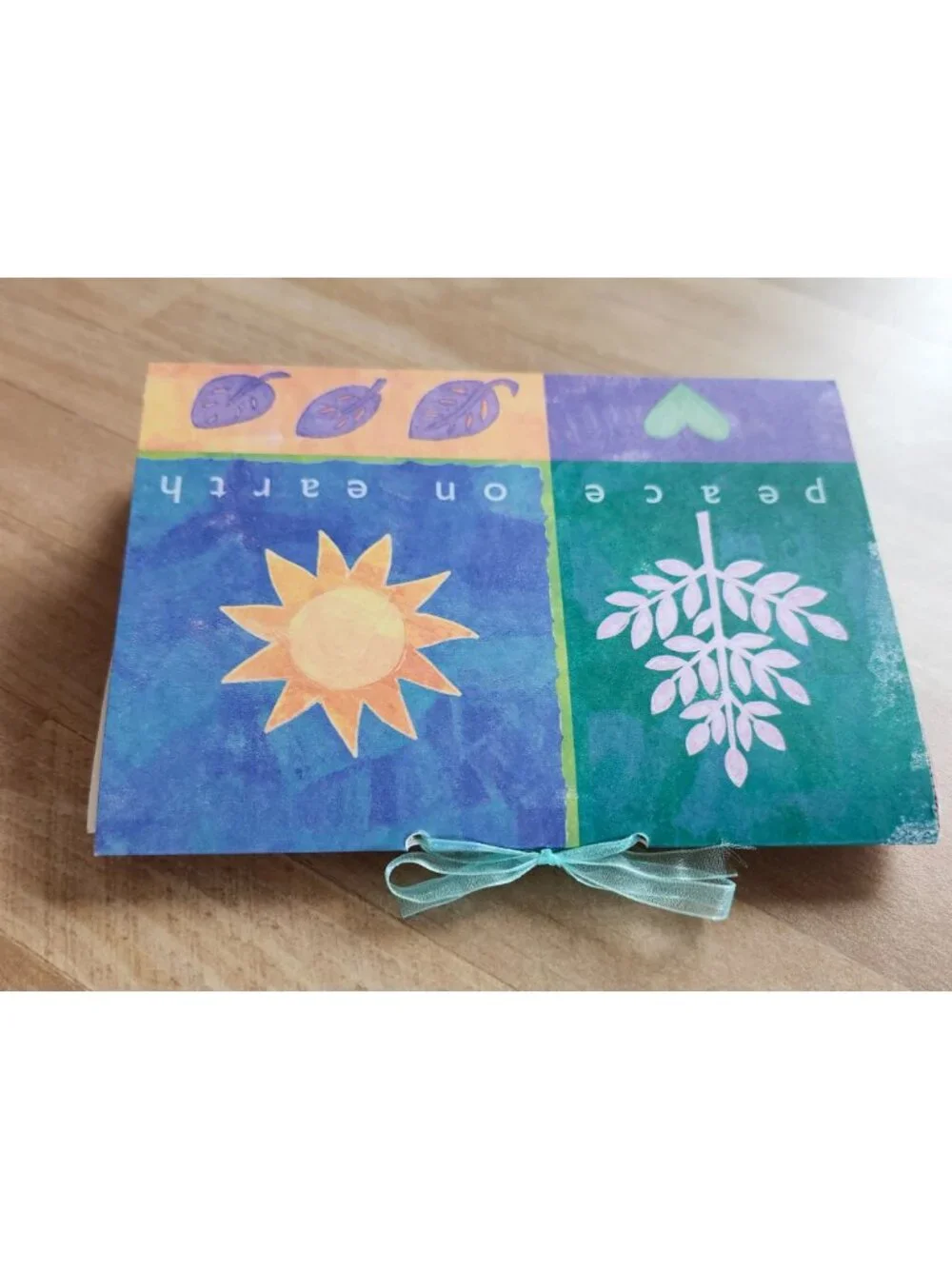 Handmade Junk Journal Booklet 60 pages Peace On Earth
